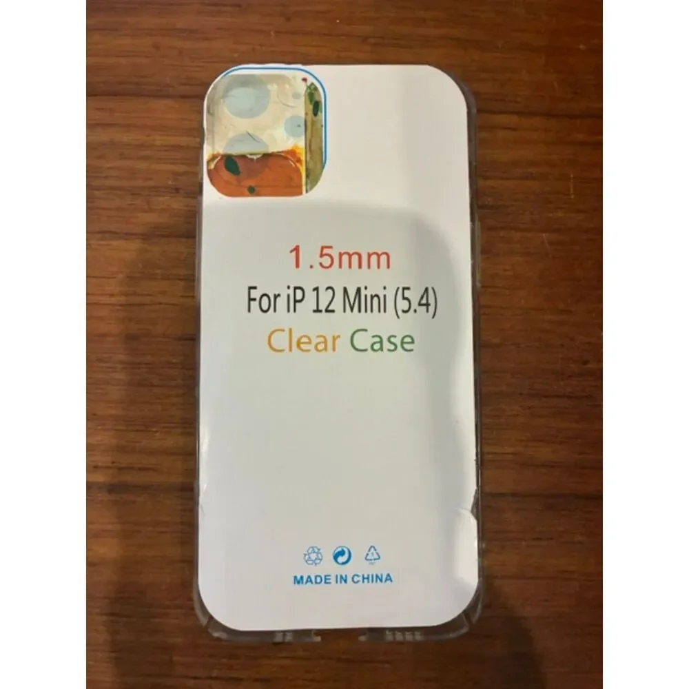 iPhone 12 Mini Clear Glitter Phone Case Cute Smiling Cactus & Succulent Floral